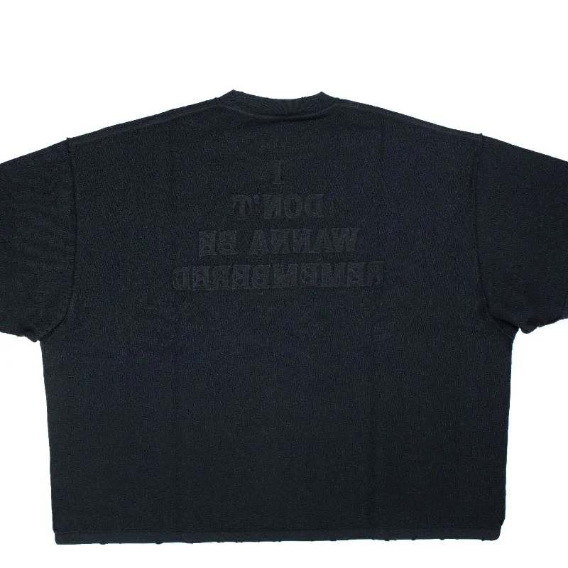 Men's Shirts with Contrast StitchingDirty Black Unknown Embroidered Oversized T-Shirt Men's Shirts with Contrast StitchingDirty Black Unknown Embroidered Oversized T-Shirt