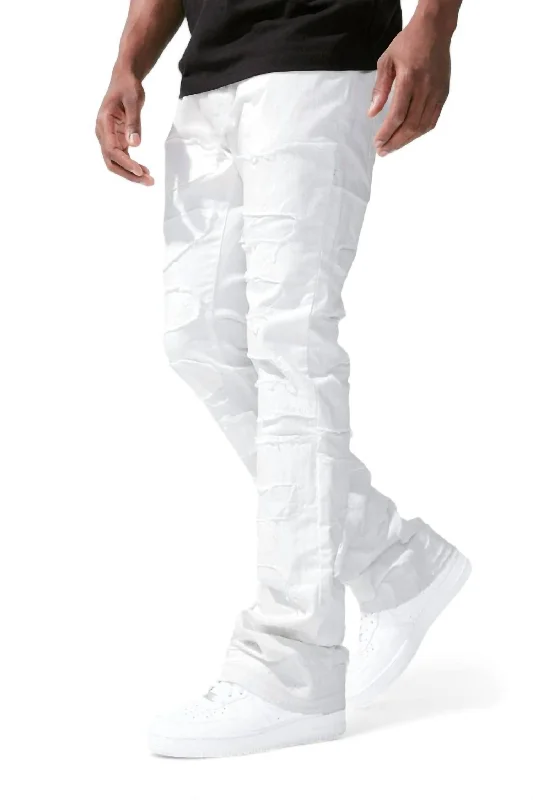 New Arrival Men's JeansMen's Martin Stacked Python Denim Jean In White