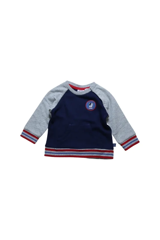 Men's Sweaters with High-Low HemlinesLa Compagnie des Petits Crewneck Sweatshirt 6M