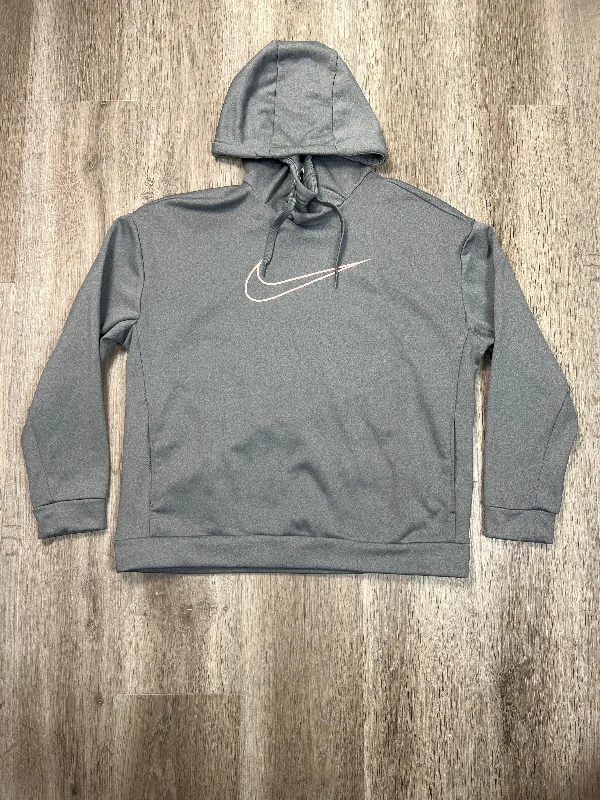Men's Hoodies for Skinny MenSweatshirt Hoodie By Nike Apparel In Grey, Size: M