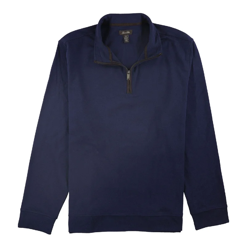 Lightweight Men's Cardigan SweatersTasso Elba Mens Piped 1/4 Zip Pullover Sweater