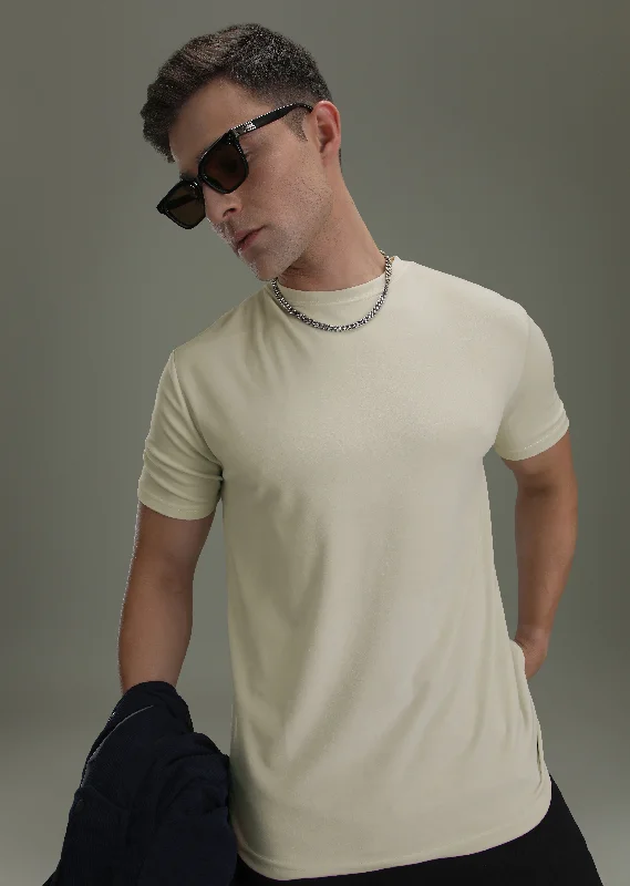 Men's Shirts with Custom MonogramsPearled Ivory Suede T-shirt