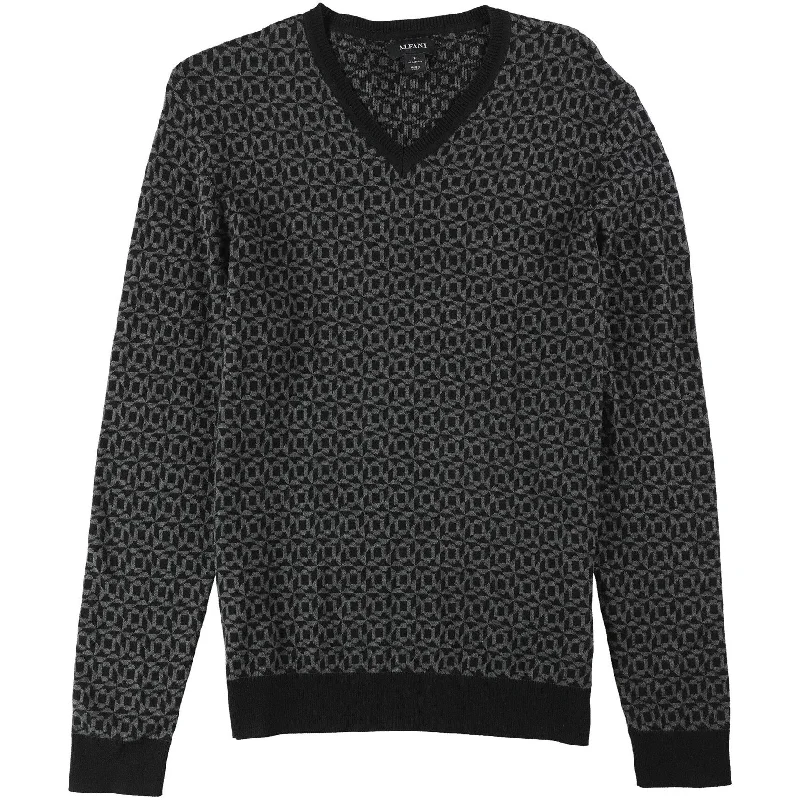 Men's Sweaters with ThumbholesAlfani Mens Geometric Pullover Sweater