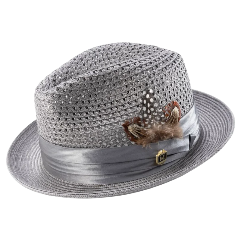 Best Casual HatsMontique Grey Men's Summer Straw Hats Style H-34