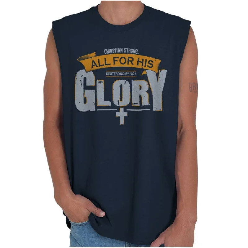 Men's Shirts with UV ProtectionAll for His Glory Sleeveless T-Shirt