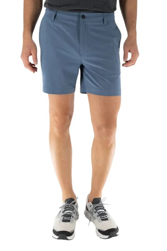 Cozy Men's Flannel ShortsHybrid Shorts In Blue Bay