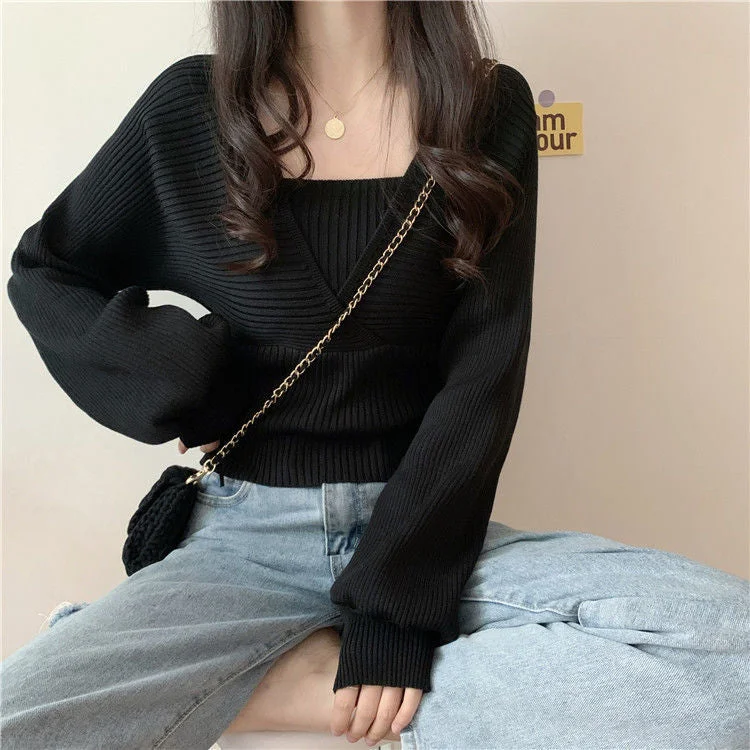 Men's Sweaters with Drawstring WaistbandsKittenAlarm - Solid Knitted Loose Elegant Sweater Men's Sweaters with Drawstring WaistbandsKittenAlarm - Solid Knitted Loose Elegant Sweater