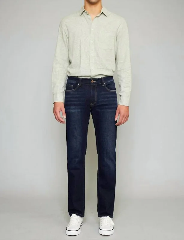 Authentic Raw Denim Men's JeansJames Slim Straight Jean In Dark Wash