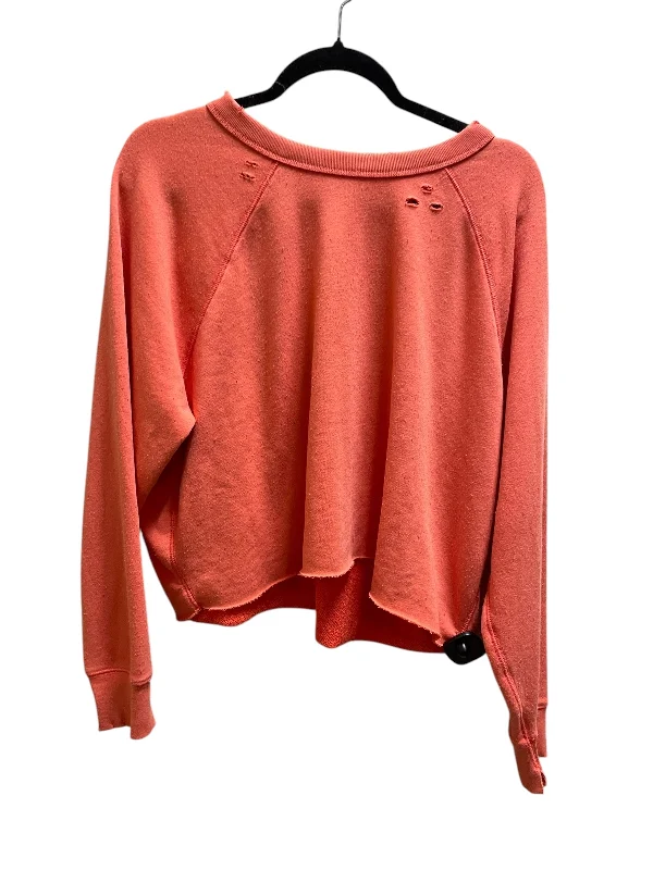 Men's Hoodies with Extra-Long SleevesSweatshirt Crewneck By Aerie In Pink, Size: M