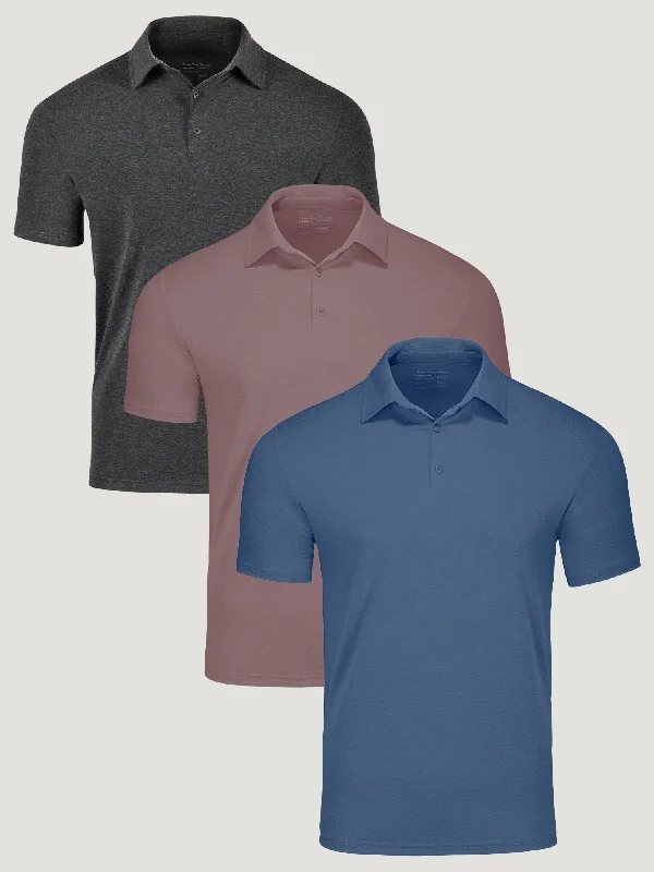 Men's Shirts with Embellished SleevesPerformance Polo Summer Essentials 3-Pack FINAL SALE
