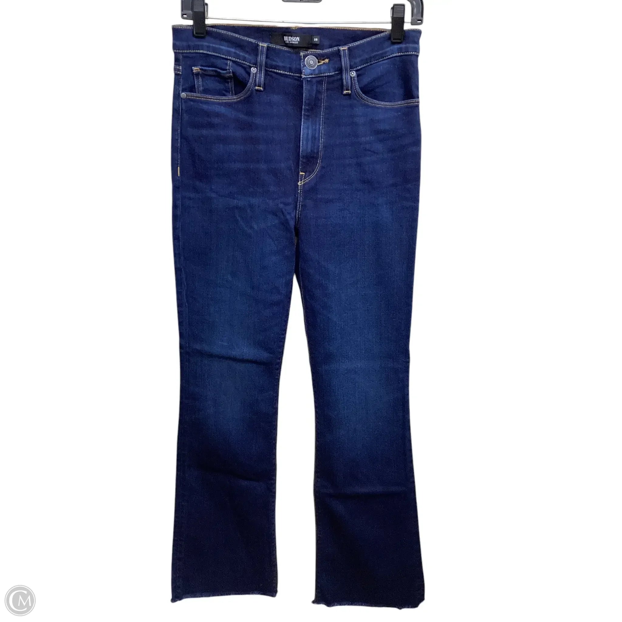 Designer Skinny Men's JeansJeans Boot Cut By Hudson In Blue Denim, Size: 6