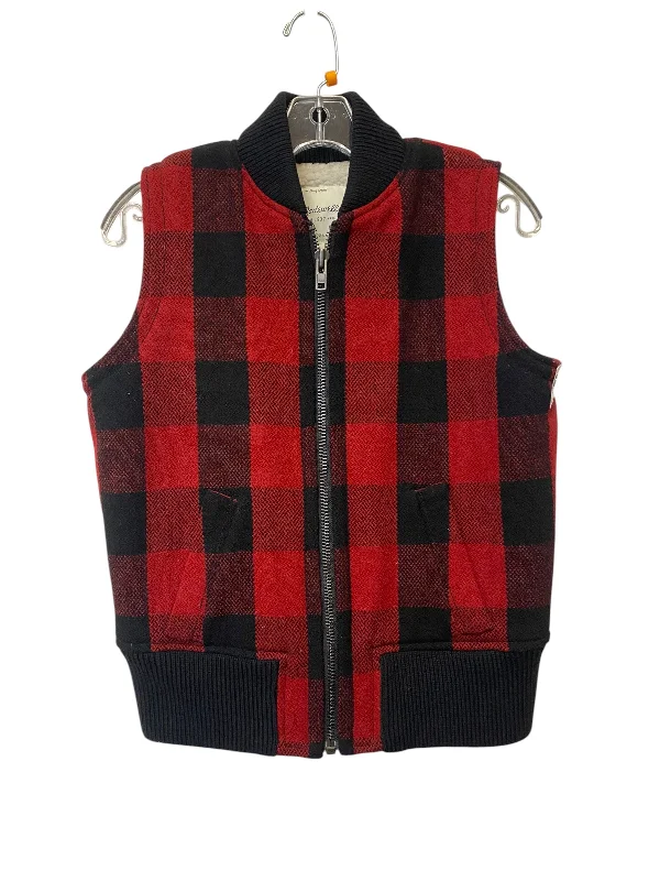 Fashionable Men's Denim JacketsVest Faux Fur & Sherpa By Madewell In Red, Size: S
