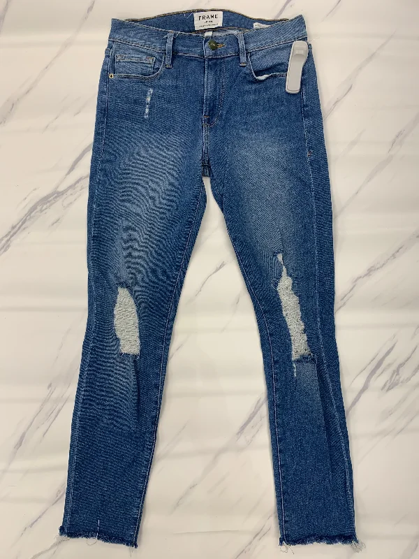 Men's Jeans with a Distressed LookJeans Designer By Frame  Size: 4
