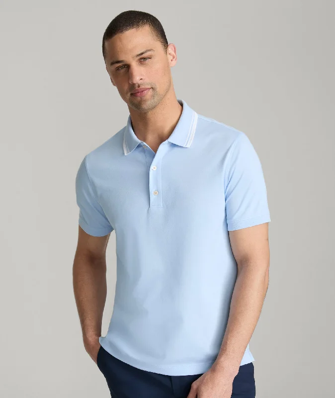 Men's Shirts with Ruffled HemlinesTipped Performance Polo