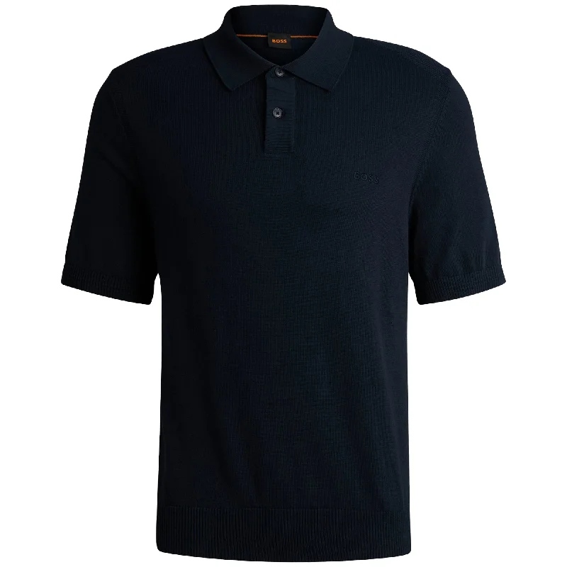 Classic Men's Button-Up ShirtsBoss Asac P Knitted Polo - Navy