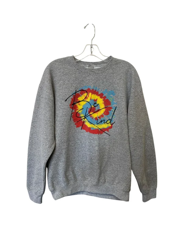 Men's Hoodies for BikingSweatshirt Crewneck By Gildan In Grey, Size: M