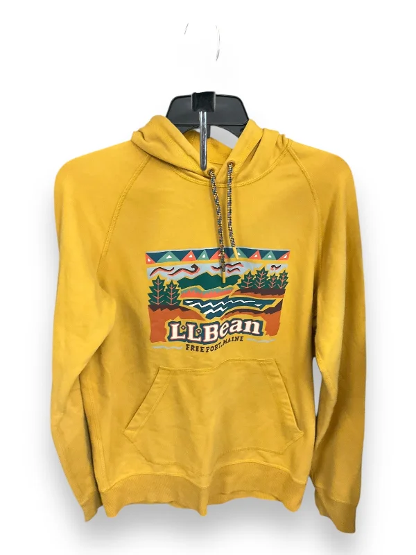Men's Hoodies with Zipper DetailsSweatshirt Hoodie By L.l. Bean In Yellow, Size: S