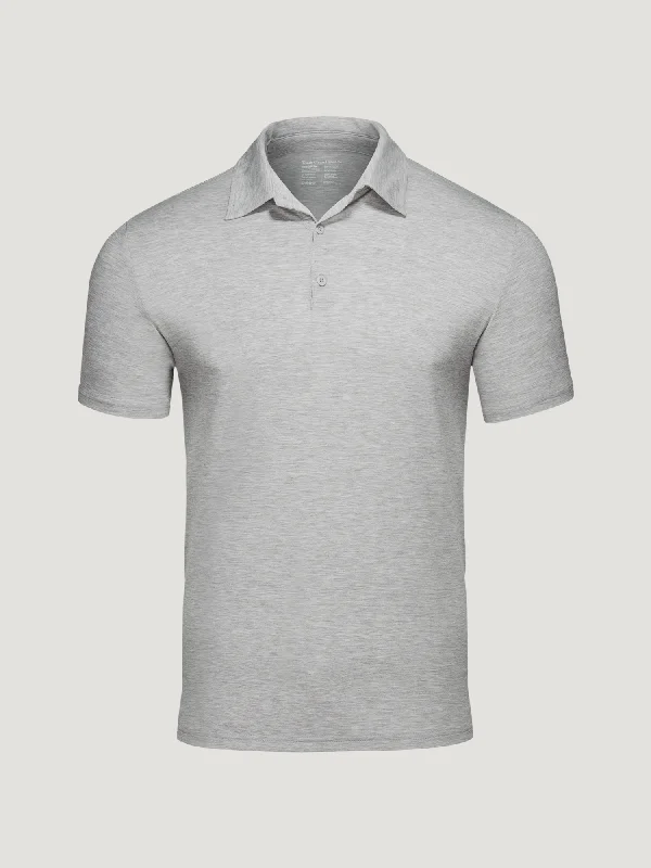 Men's Shirts with Animal PrintsHeather Grey Performance Polo FINAL SALE