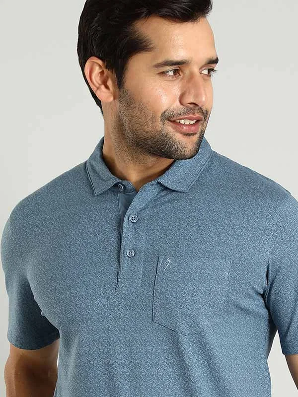 Men's Shirts with Mandarin CollarsMen Printed Polo T-Shirt