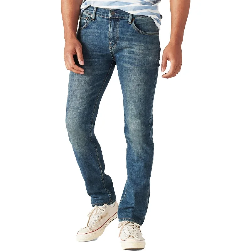 New Arrival Men's Jeans110 Mens Faded Cotton Stretch Slim Jeans