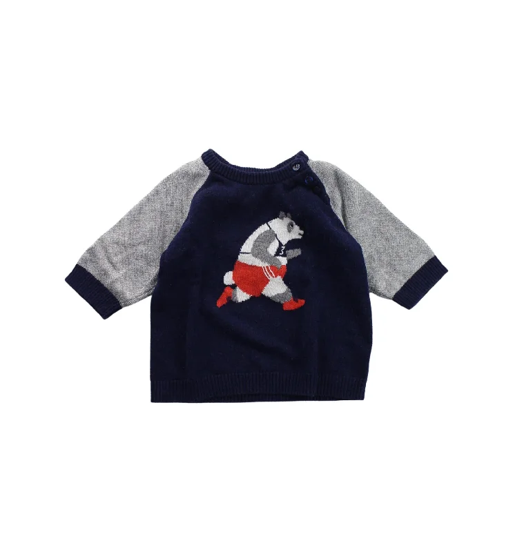 Men's Sweaters with Raglan SleevesPurebaby Knit Sweater 6-12M