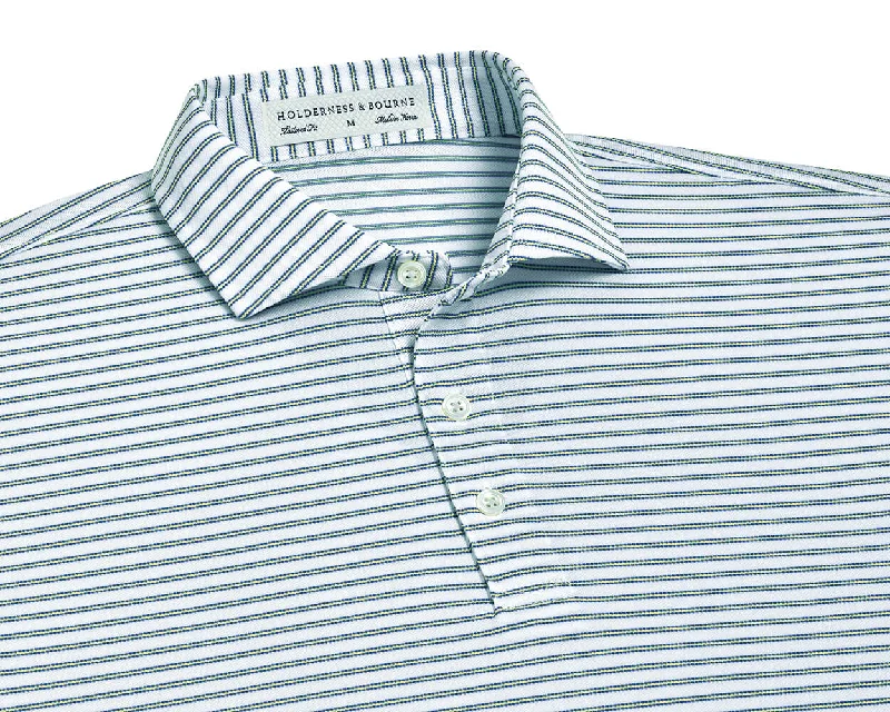 Men's Shirts for CampingThe Walker Shirt: White/Citron/Marlin Blue