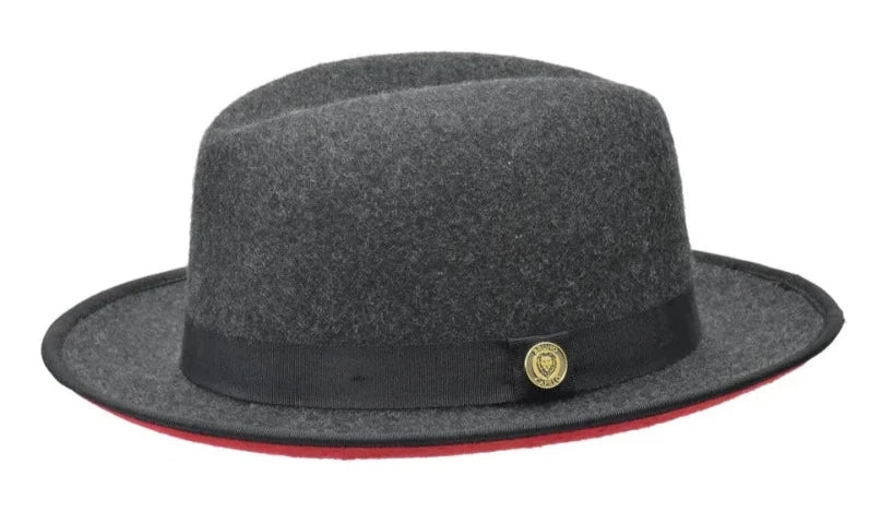 Cool Snapback HatsBruno Capelo Charcoal Grey Men's Red Bottom Dress Casual Hats