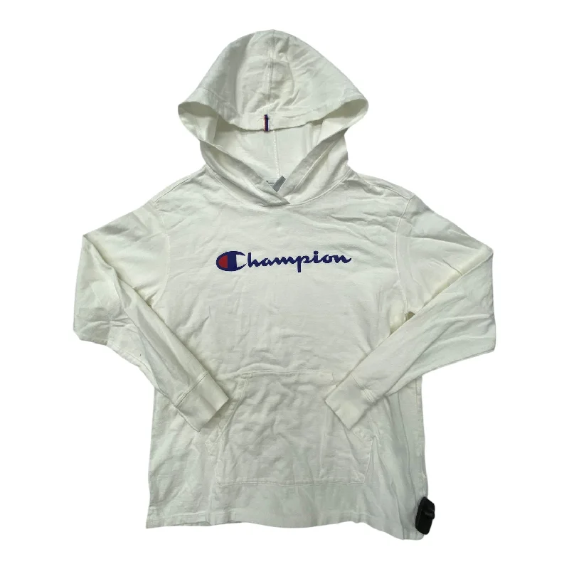 Men's Hoodies with Secret CompartmentsSweatshirt Hoodie By Champion In White, Size: S