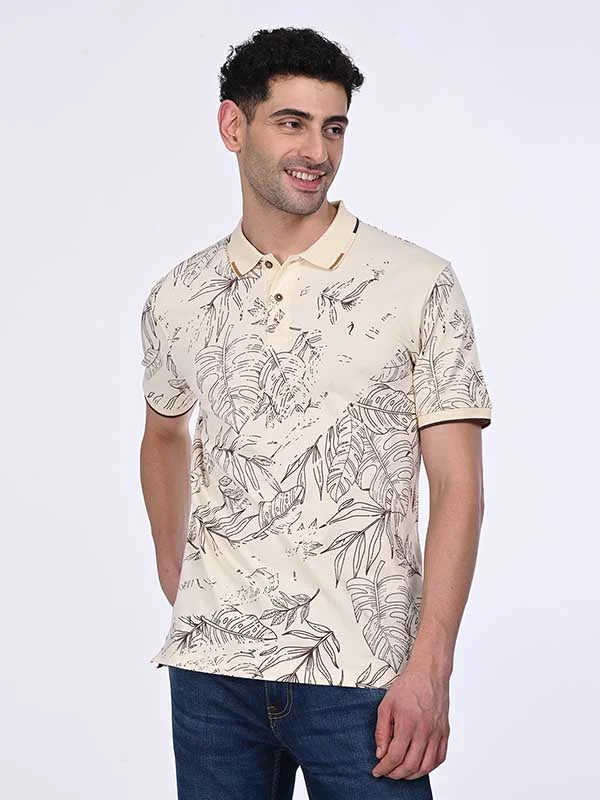 Men's Shirts with Patchwork PatternsMen Printed Polo T-Shirt