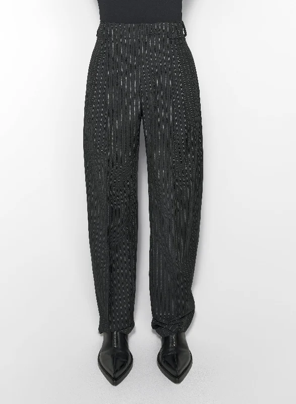 Men's Weather-Resistant Outdoor Shortspinstripe pleated wide leg trousers