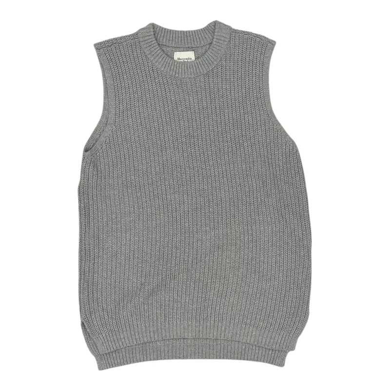 Men's Coats with VentilationVest Sweater By Abercrombie And Fitch In Grey, Size:L