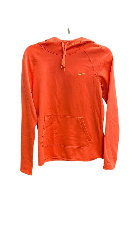 Men's Hoodies with EmbroideryAthletic Sweatshirt Hoodie By Nike In Orange, Size: Xs