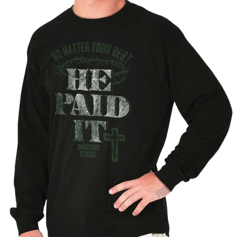 Men's Sleeveless TopsHe Paid It Long Sleeve T-shirt