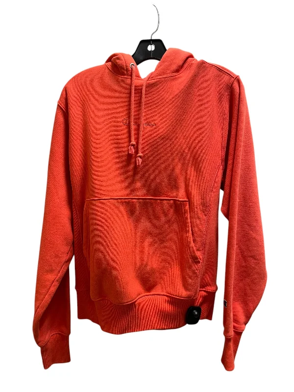 Men's Hoodies with Hidden ZippersSweatshirt Hoodie By Champion In Red, Size: S