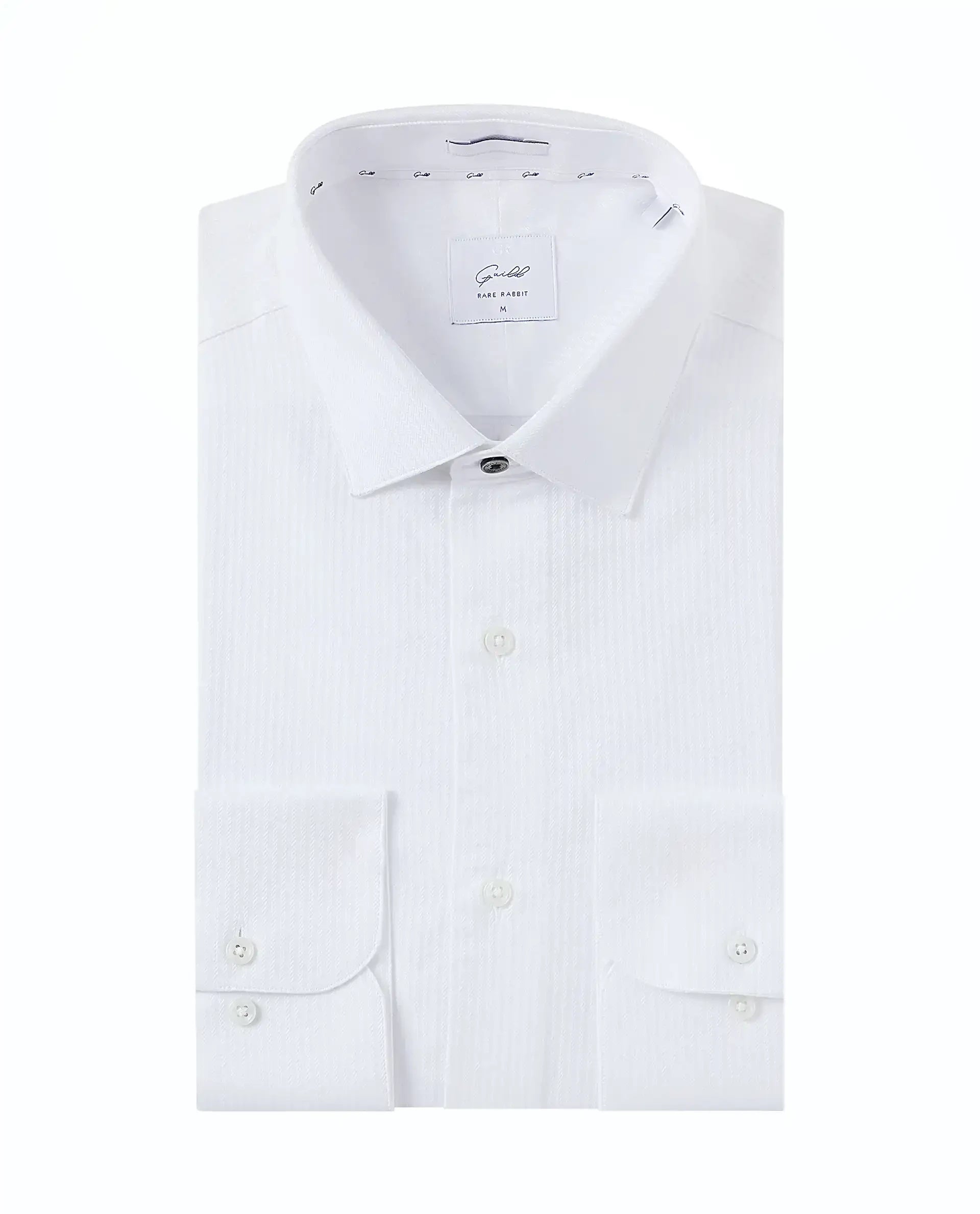 Men's Henley T-Shirts for a Casual TwistRare Rabbit Mens Novo White Full Sleeve Regular Fit Self Stripe Shirt Men's Henley T-Shirts for a Casual TwistRare Rabbit Mens Novo White Full Sleeve Regular Fit Self Stripe Shirt