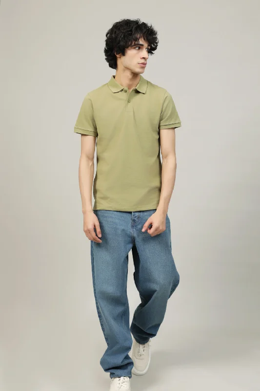 Men's Long-Sleeved ShirtsTEXTURED PIQUE POLO