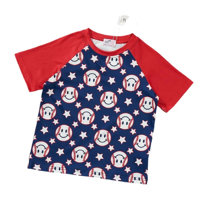 Men's Limited Edition Shirts for ExclusivityKids Home Run Shirt In Navy/red