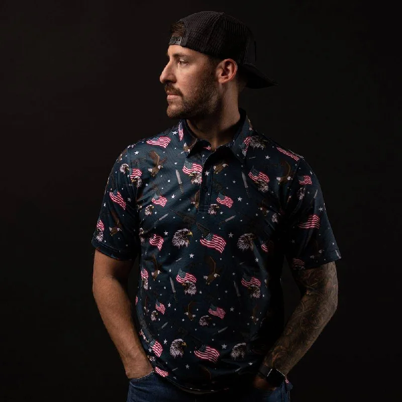 Patterned Men's Hawaiian ShirtsMen's Polo - Tac Eagle