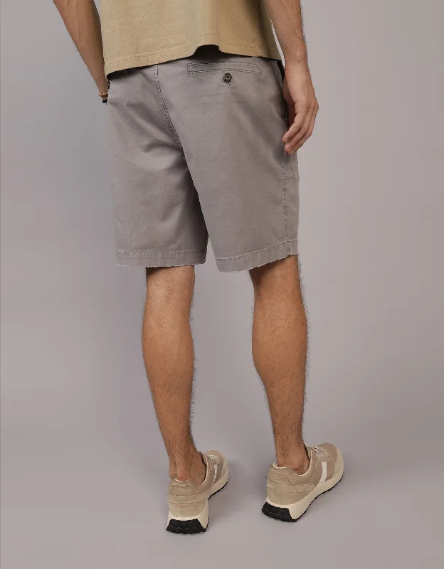 Men's Summer Linen ShortsAE Flex 9" Lived-In Khaki Short