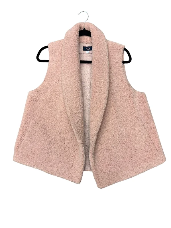 Men's Coats for Cold WeatherVest Faux Fur & Sherpa By Cmc In Pink, Size: L