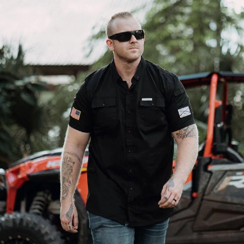 Men's Sleeveless TopsMen's Garage Button Down - Black