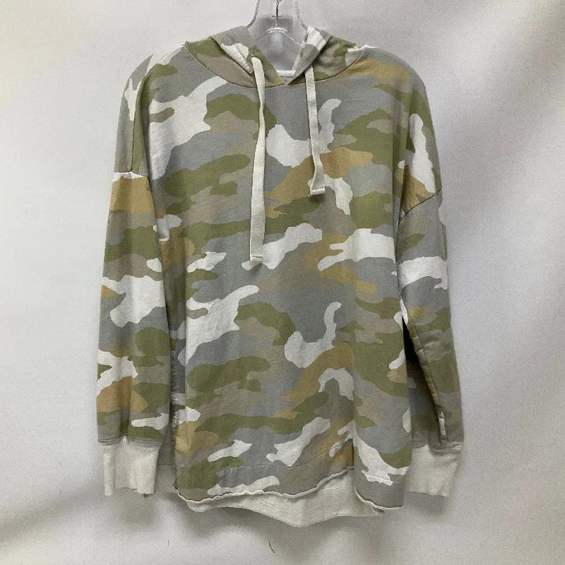 Casual Men's Zip-Up HoodiesSweatshirt Hoodie By Aerie In Camouflage Print, Size: M