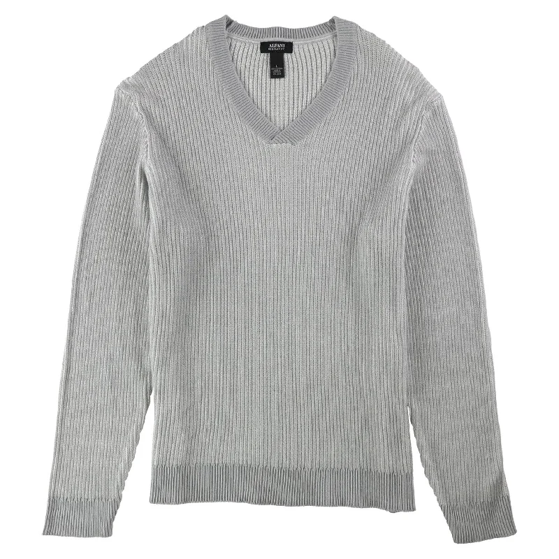 Men's Sweaters with Elastic CuffsAlfani Mens V-Neck Knit Sweater