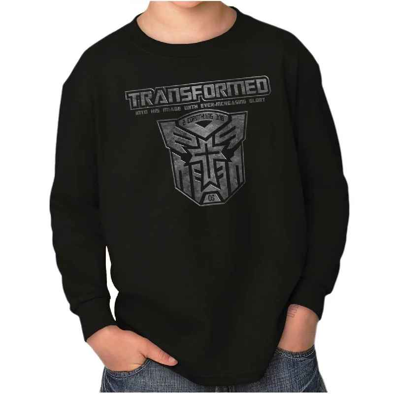 Men's Shirts with Appliquéd SleevesTransformed Youth Long Sleeve T-Shirt