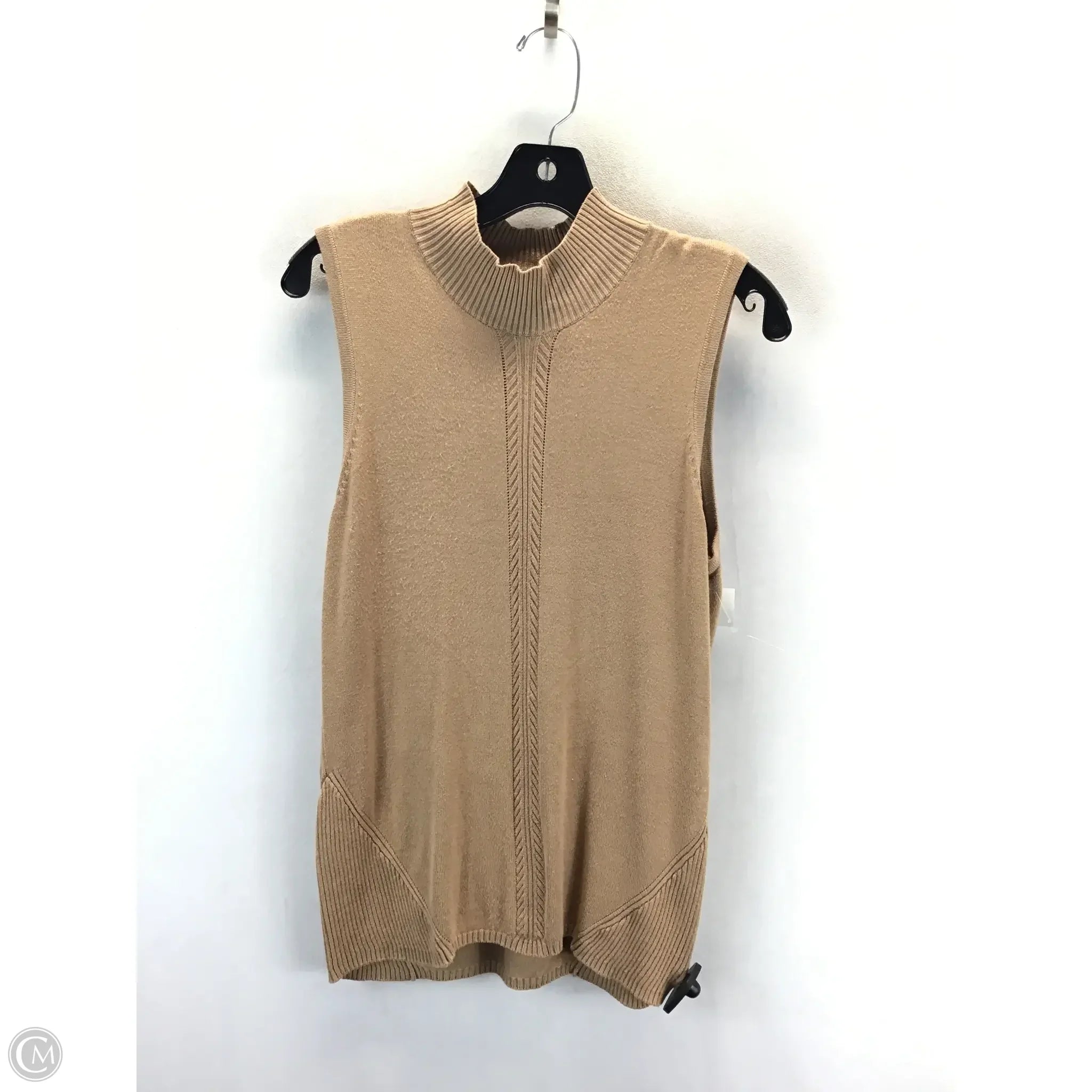 Durable Men's Car CoatsVest Sweater By Tahari By Arthur Levine In Tan, Size: L