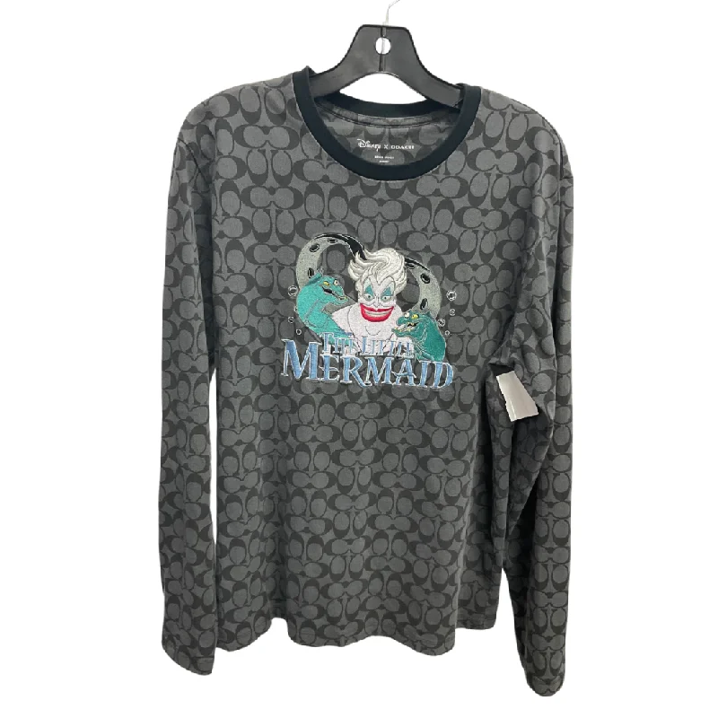 Men's Hoodies with Relaxed FitsAthletic Sweatshirt Crewneck By Coach In Grey, Size: M Men's Hoodies with Relaxed FitsAthletic Sweatshirt Crewneck By Coach In Grey, Size: M