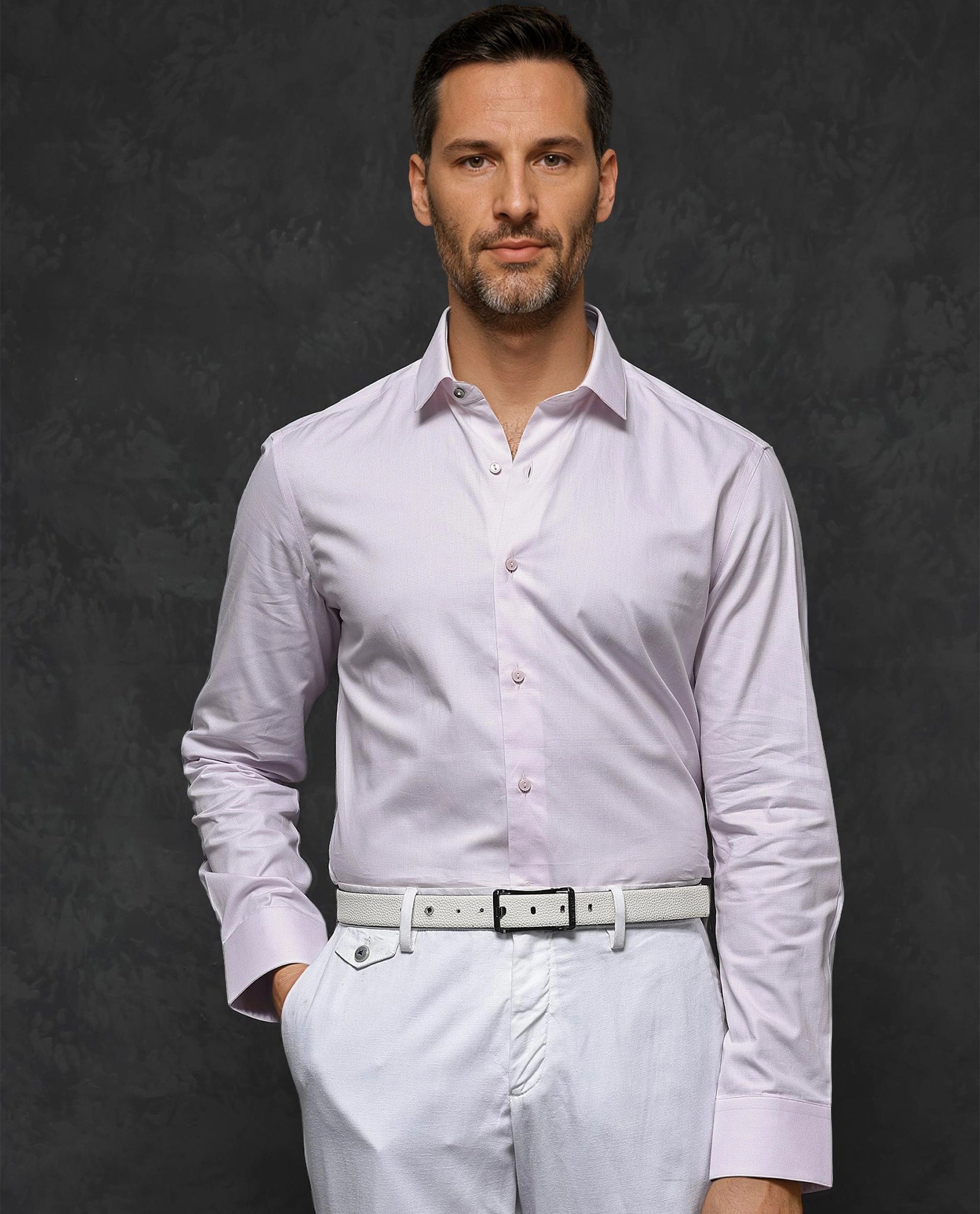 Men's Pocket T-Shirts for Added FunctionalityRare Rabbit Mens Traf Pastel Pink Cotton Dobby Fabric Full Sleeves Regular Fit Solid Shirt Men's Pocket T-Shirts for Added FunctionalityRare Rabbit Mens Traf Pastel Pink Cotton Dobby Fabric Full Sleeves Regular Fit Solid Shirt