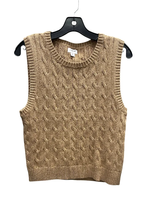 Men's Coats with Vintage StyleVEST SWEATER by J. CREW In TAN, Size: S
