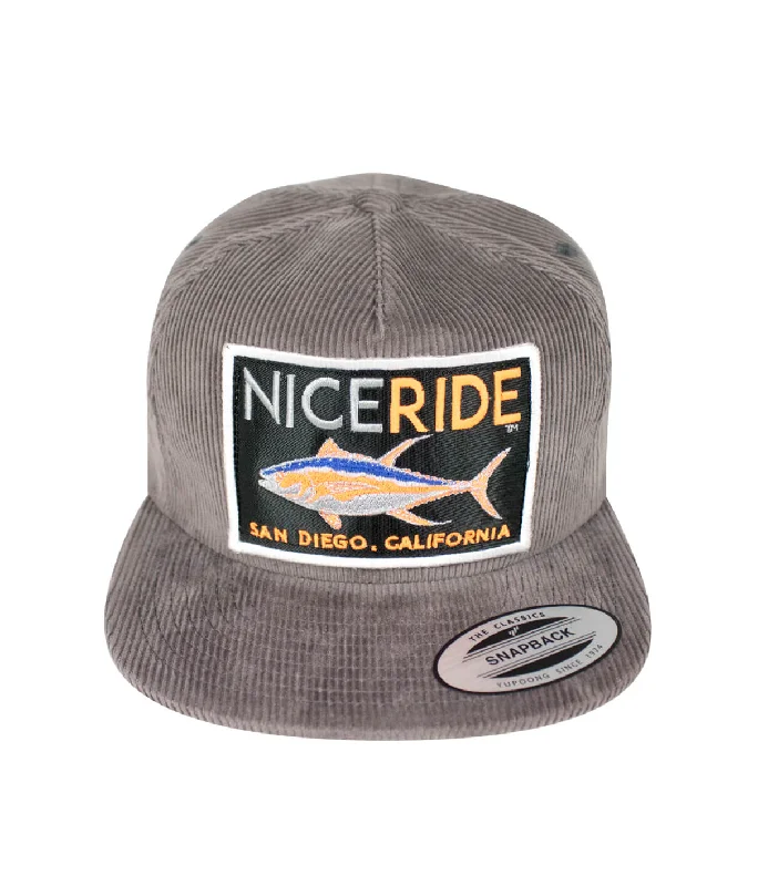 Trendy Snapbacks"Sorry Charlie" Patch Corduroy Snapback Hat
