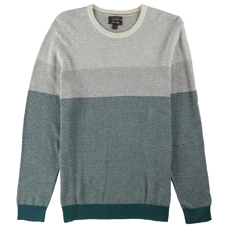 Men's Sweaters in Neutral ColorsTasso Elba Mens Colorblocked Supima Pullover Sweater